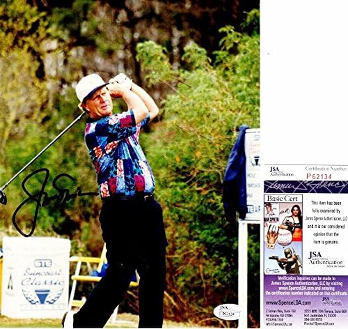 Джак Никлаус Подписа - Снимка голф размер 8x10 инча с автограф - Златна мечка + Сертификат за автентичност JSA - Снимки голф с автограф