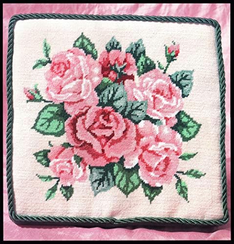 Комплект възглавници за бродиране Bucilla Розови рози в цвят