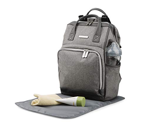 Богат на функции дизайнерска чанта за памперси за грижа за дете или за пътуване - Смени или носите раница - Голям капацитет, модерен,