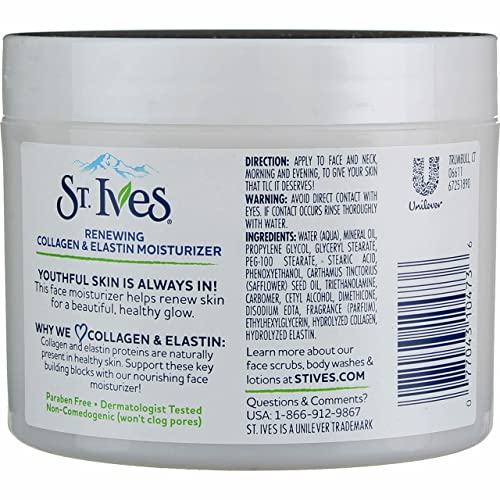 Хидратиращ крем за лице St. Ives с колаген и еластин, 10 унции (опаковка от 9 броя)