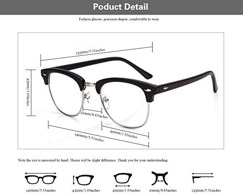 Очила за четене в рогова рамка BEISON в ретро стил