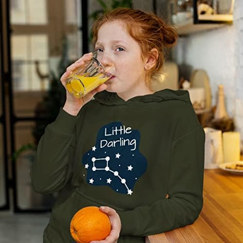 Детска hoody от порести руно Little Darling - Hoody Constellation Kids' Hoodie - Hoody текстови съобщения с дизайн за децата
