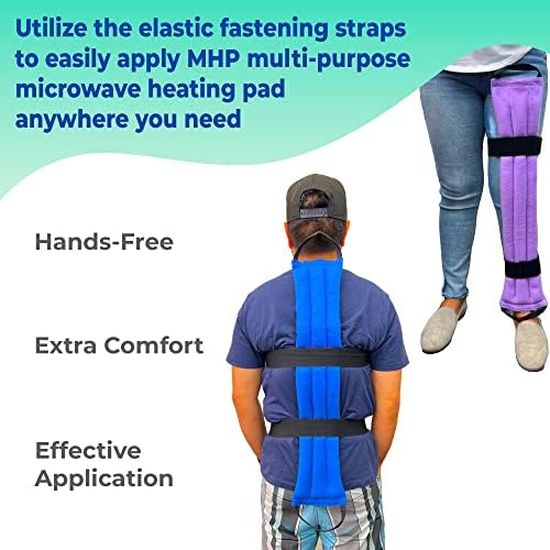 Микровълнова топло за облекчаване на болки в гърба, врата и раменете с 2 еластични крепежни ленти за употреба без помощта на ръцете