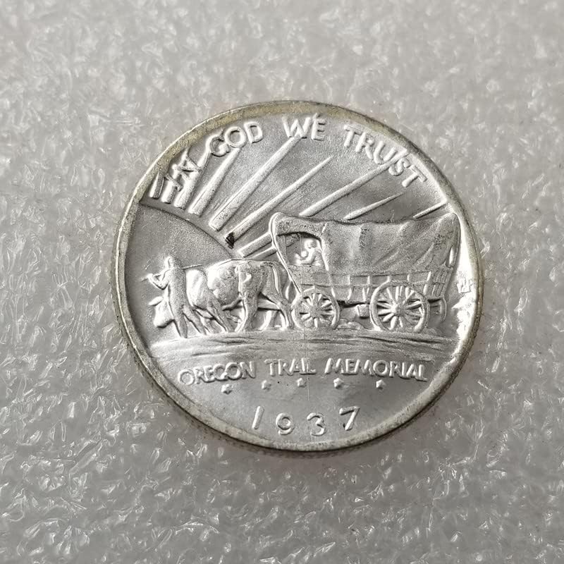 Старинни Занаяти САЩ 1937 г. пускането на Възпоменателна Монета Бронзова Посеребренный Сребърен Долар Сребърен Кръг 3645