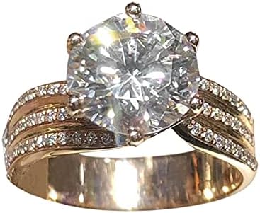 2023 Нов Пръстен Специална Сватбена Дамско Бижу пръстен Булката за Приятелка Годежни пръстени Дамски пръстен (Сребро, 17.3 mm)