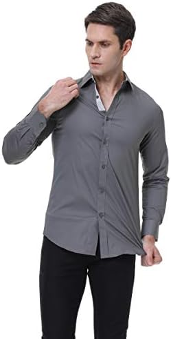 Мъжка риза SAMERM Regular Fit с Дълъг ръкав, Ризи с копчета за мъже (S-2XL)
