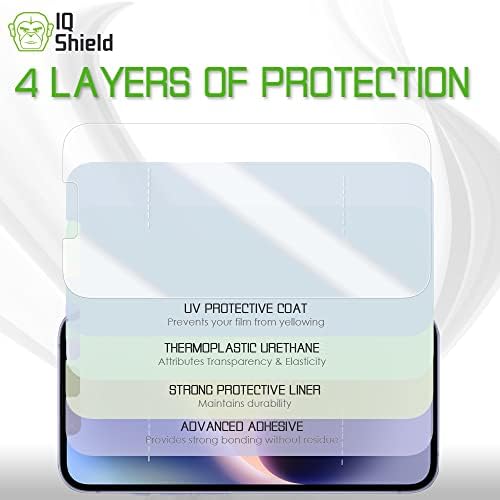 Защитно фолио IQ Shield, която е съвместима с Apple iPhone 14 Plus (2 опаковки), Антипузырьковая Прозрачен филм