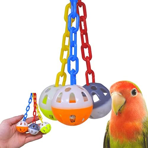 Играчки Bonka Bird 1467 Топка Clanger Пластмасов Цветна Шумна Дрънкалка Папагал Папагал Вълнисто Папагал