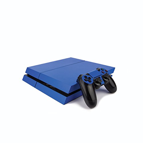 Висококачествен Цветен Винил фолио за PS4 PlayStation 4 /Кожа/Калъфче за конзолата PS4 и контролери PS4: Матово синьо