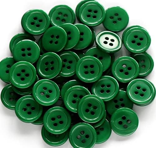 Копчета за шиене GANSSIA 5/8 инча (15 мм) за Дрехи с фиксирана облегалка-Тъмно Зелени Копчета за Бродерия САМ Опаковка от 160 бр.