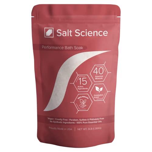 Соли за вана Salt Science Performance - За възстановяване на мускулите, за жени и за мъже - Напълно натурални, веганские баня