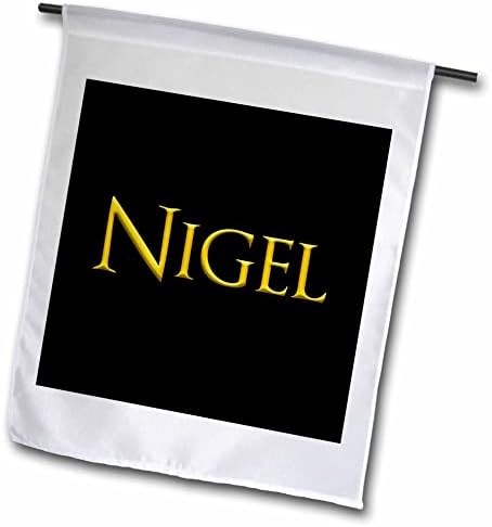 3дРоуз Найджъл Често срещано име за момче в Америка. Жълто на черно Амулет - Знамена (fl-361933-1)
