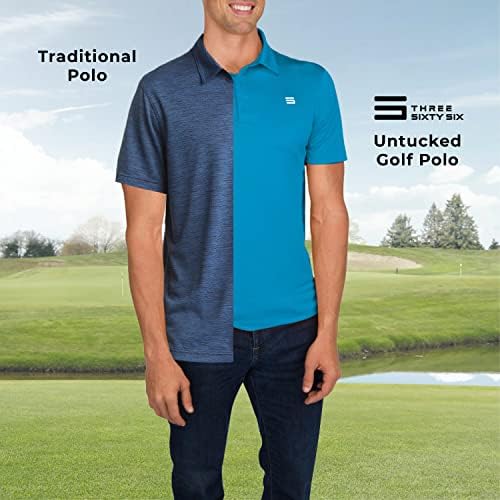 Мъжки ризи с къси ръкави за голф без ръкави - идеална дължина, бързосъхнеща, 4-лентови еластична тъкан. Отстраняване на влага, защита UPF