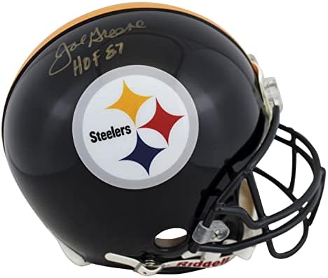 Джо Грийн КОПИТО 87 от Стийлърс Подписа Голям шлем Руски PSA/DNA 2N07328 - Каски NFL с автограф