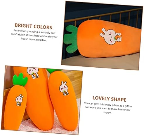 Toyvian Морков Възглавница Плодови Възглавница Детски Декор Възглавници за Столове Моркови Мека Детска Играчка, Детска Възглавница е Мека