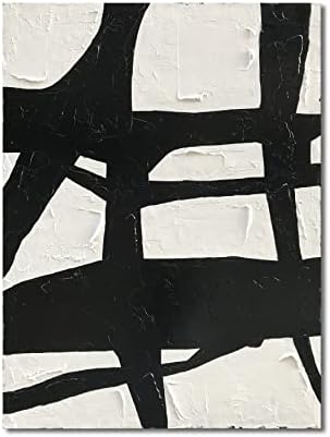 Nankai, Модерна Минималистичная маслени картини, Ръчно изработени, на Абстрактното Изкуство на черно-бялата стена с размери 40x28 инча,