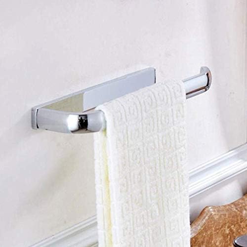 JF-XUAN Притежателя на ролка тоалетна хартия, за баня, с отворена дръжка, месинг държач за кърпички, блестяща сребриста хромирана