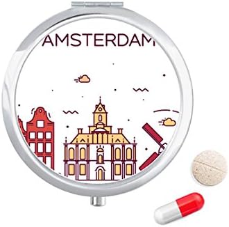 Амстердамското Плосък Ориентир Калъф За Хапчета В Джоба Кутия За Съхранение На Лекарства Контейнер-Опаковка