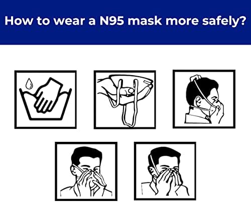 Маска Funight N95 20 Опаковки Сертифицирана от NIOSH Респираторная Филтър маска за лице с частици За индивидуална защита