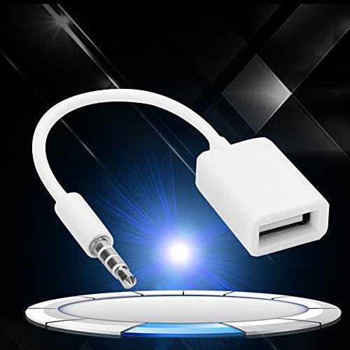 Аудио кабел ASHATA 3.5 мм от щепсела към конектора USB Конектор USB от щепсела към конектора Aux вход, аудио кабел 3.5 мм, Допълнителен