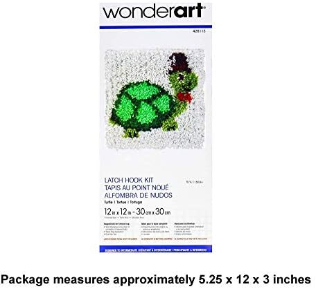 Набор от куки-ключалки Caron Wonderart 12 x 12 см (готов размер) във формата на костенурка с 1 чанта за проекта Artsiga Crafts (426113)