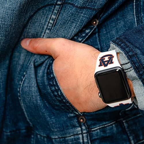 Афинитетът Bands Силиконов спортен каишка Auburn Тайгърс, който е съвместим с Apple Watch