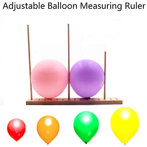 Cyauatt Регулируема 14 Размери (0-14) - Инчов дървена Линийка за измерване на размери балони, инструмент за измерване на размери
