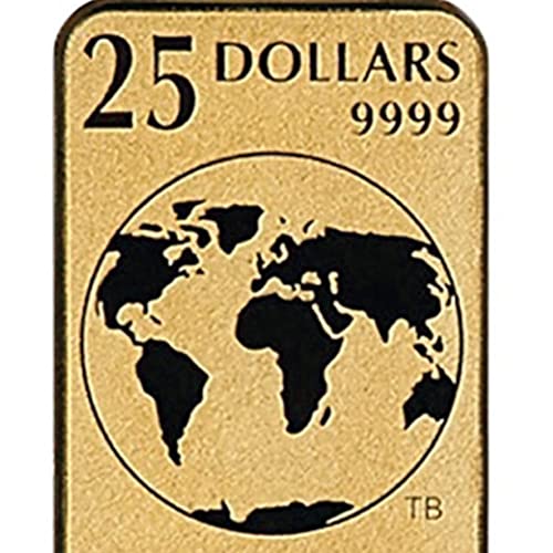 Монета от златни кюлчета с тегло 1/10 унция 2019 г. Кралския монетен двор на Канада, Брилянт, без да се прибягва, със сертификат