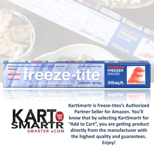 Пластмасов фризера филм премиум-клас Freeze-Tite от Stretch-Tite с прибиращ нож, самоуплотняющаяся и по-дебела (315 кв. фута, опаковка