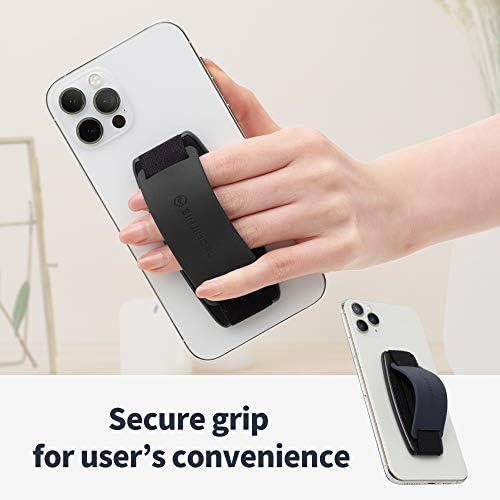 Sinjimoru Подвижна поставка за захващане на телефона безжично зареждане, съвместим за употреба за пръстите телефон за iPhone 12 и смартфони.