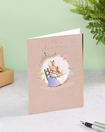 Поздравителна Картичка с раждането на Ново бебе от Великобритания - Поздравителна Картичка С Раждането на Заека Питър - Скъпа
