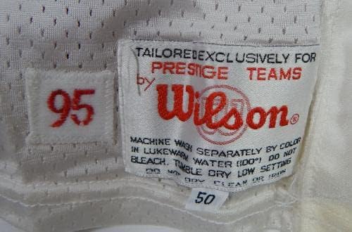 1995 Сан Франциско 49ерс Алфред Уилямс 91 Публикувано в играта Бяла Риза 50 DP34378 - Използваните тениски за игри NFL без подпис