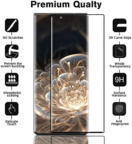 Комплект от 2 теми Galaxy S22 Ultra Screen Protector, Защитен слой от закалено стъкло HD и защитен слой от закалено стъкло [Твърдост