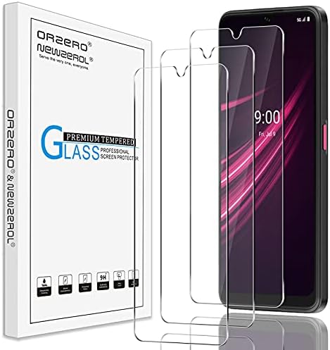 Orzero (3 опаковки), който е съвместим за T-Mobile REVVL V + 5G (T-Mobile REVVL V Plus 5G) Протектор на екрана от закалено стъкло,