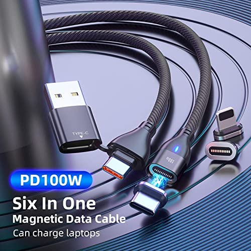 Кабел BoxWave е Съвместим с Честта Play 3д (кабел от BoxWave) - Кабел за зареждане MagnetoSnap PD AllCharge (100 W), кабел за зареждане
