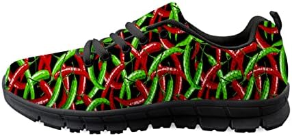 Червен Зелен Люти Чушки Мъжки Бягаща Лека Дишаща Ежедневни Спортни Обувки, Модни Маратонки Обувки