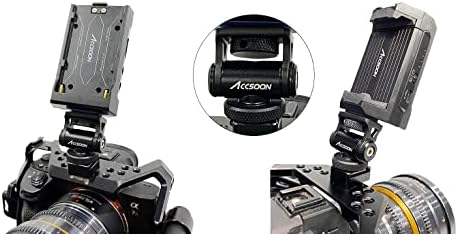 Адаптер Accsoon AA-01 с разнопосочни наклон за студено башмака с винт 1/4 инча Подходящ за Accsoon CineView, камера, обоймы, осветление
