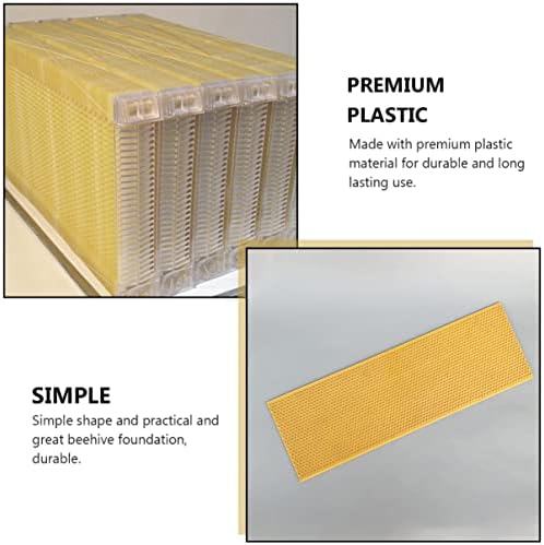 PATKAW 6 бр основа за кошера вощеная пластмасова основа с вощеным покритие дълбока основа на пластмасови клетки листове, пластмасови гъвкави пластмасови пчелите