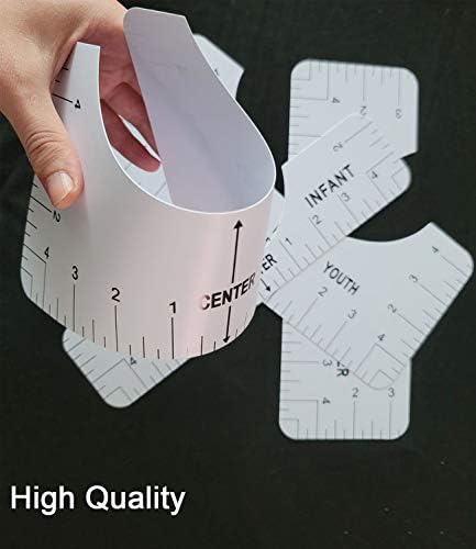 Състав за изравняване на тениски - 4 опаковки Ръководство инструмент за измерване на размери на тениски за създаване на