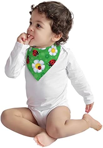 Аугенштерн Памучни Бебешки Лигавници Слънчоглед Зелено Животно Детска Кърпа Лигавници За Никнене На Млечни Зъби Хранително-Вкусовата