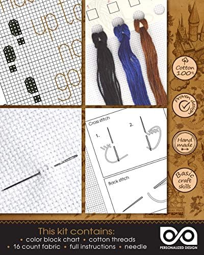 Персонално.Дизайнерски комплекти за бродерия на кръстат бод - Хари Потър: Магически същества и предмети - Набор от 5 отметки за бродерия