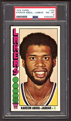1976-Добрият играч № 100 Карим Абдул-Джабар Лос Анджелис Лейкърс (Баскетболно карта) PSA PSA 8.00 лос анджелис Лейкърс