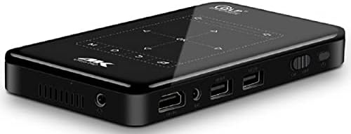 Мини проектор YICUGCOM P9, Преносим Проектор 4K Видео DLP с Android 9.0, Wi-Fi, съвместно използване на безжични и кабелни екрани, Дизайн тракпад, Джоб за Домашно кино Pico Projector за iPhon