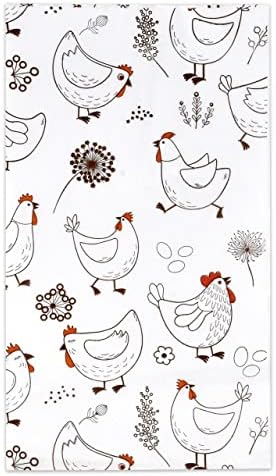 100 Кърпички за Гостите от Пиле Еднократна употреба Хартиени Вечеря Пиле с Петел Кърпа за Ръце за Баня Сватба, Празник, Рожден Ден,