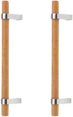 Прибиращ се дръжка за шкаф Antrader, 5,04(128 мм), С Дупки в центъра от масивно дърво, 7 Дългата Дървена дръжка с винтове за чекмедже