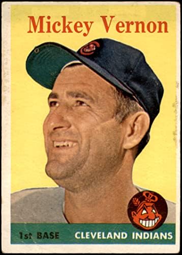 1958 Topps # 233 Мики Върнън Кливланд Индианс (Бейзболна картичка) ДОБРИ индианците