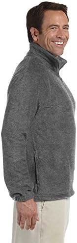 Мек вълнен плат пуловер Harriton на една четвърт от мълния - Черен - S 8 унция. Мек вълнен плат Пуловер с цип на една четвърт от