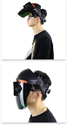 MJCDHMJ заваряване, Заваряване маска аргонодуговая автоматична Маска за фотоволтаична заваряване противозадирный каска за лице на Черен (Цвят: