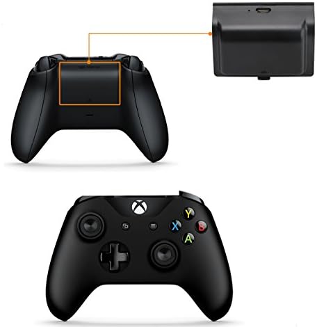 Акумулаторна Батерия Контролер FIOTOK за Xbox One 1200 ма батерия, Комплект за Засилено зареждане с 10-футовым USB кабел За зареждане