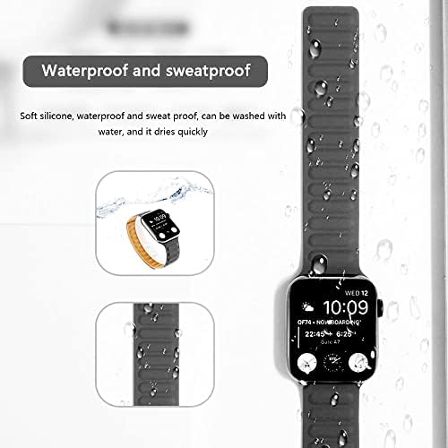 Силиконови въжета SKYK с магнитна закопчалка-линия, съвместими с каишка на Apple Watch, Регулируеми спортни гривни за iWatch